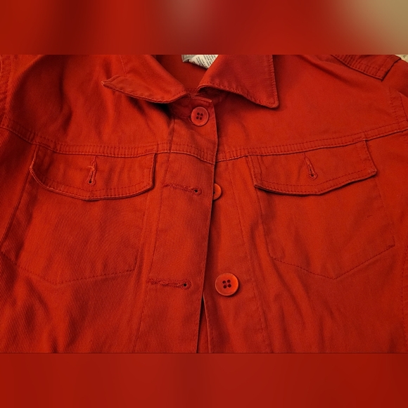 FDJ French Dressing Womens Red Button Up Long Sleeve Shirt Red - Picture 3 of 5